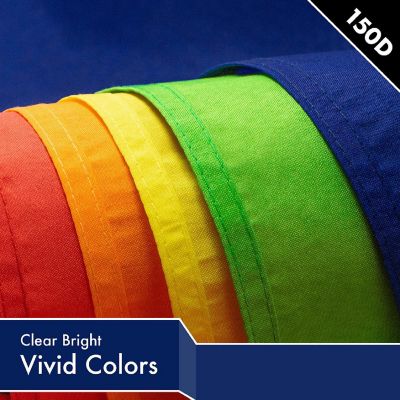 G128 4x6ft 2PK Solid Blue Printed 150D Polyester Brass Grommets Flag Image 2