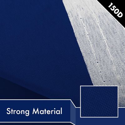 G128 4x6ft 2PK Solid Blue Printed 150D Polyester Brass Grommets Flag Image 3