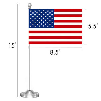G128 5.5x8.25 Inches 1PK USA Printed 300D Polyester Desk Flag Image 3