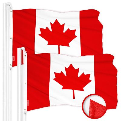 G128 6x10ft 2PK Canada Embroidered 210D Polyester Flag Image 1