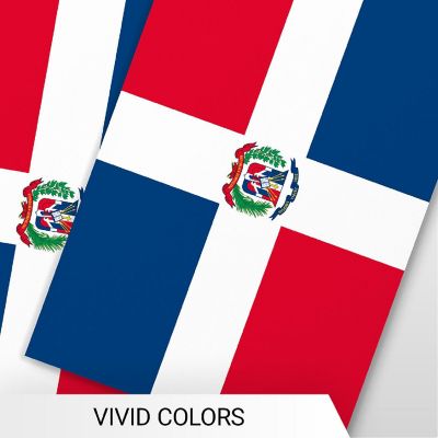 G128 8.2x5.5IN Flag Pieces 33FT Full String, Dominican Printed 150D Polyester Bunting Banner Flag Image 2