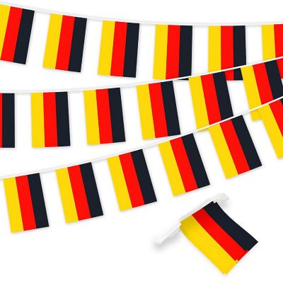 G128 8.2x5.5IN Flag Pieces 33FT Full String, Germany Printed 150D Polyester Bunting Banner Flag Image 1