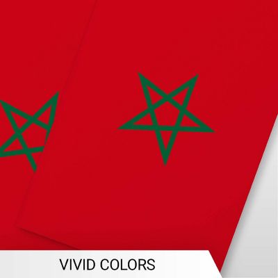 G128 8.2x5.5IN Flag Pieces 33FT Full String, Morocco Printed 150D Polyester Bunting Banner Flag Image 2