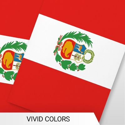 G128 8.2x5.5IN Flag Pieces 33FT Full String, Peru Printed 150D Polyester Bunting Banner Flag Image 2