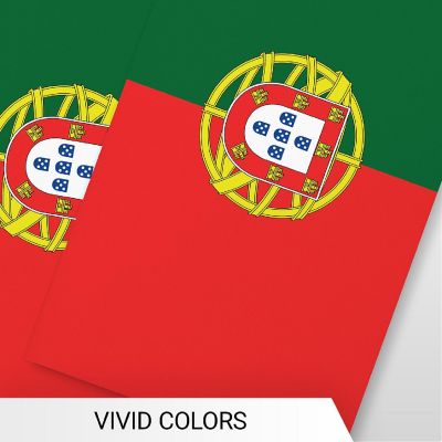 G128 8.2x5.5IN Flag Pieces 33FT Full String, Portugal Printed 150D Polyester Bunting Banner Flag Image 2