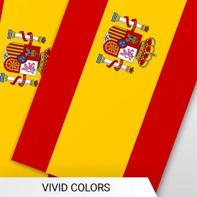 G128 8.2x5.5IN Flag Pieces 33FT Full String, Spain Printed 150D Polyester Bunting Banner Flag Image 2