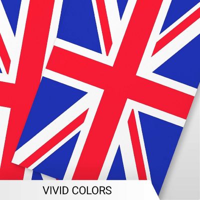 G128 8.2x5.5IN Flag Pieces 33FT Full String, United Kingdom Printed 150D Polyester Bunting Banner Flag Image 2