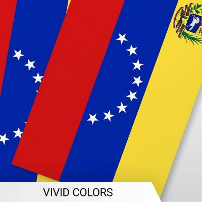 G128 8.2x5.5IN Flag Pieces 33FT Full String, Venezuela Printed 150D Polyester Bunting Banner Flag Image 2