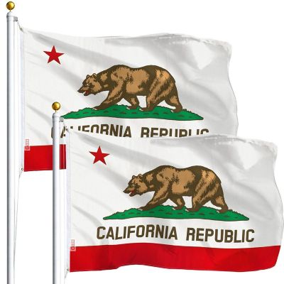 G128 - California CA State Flag 3x5FT 2 Pack Printed Polyester Image 1