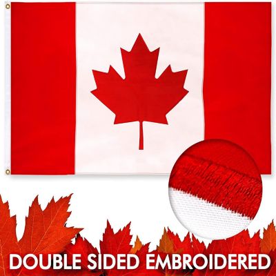 G128 Canada Canadian Flag  3x5 feet  Double Sided Embroidered 210D Heavy Duty Polyester Image 1