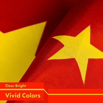 G128 - China Chinese Flag 3x5FT 2 Pack 150D Printed Polyester Image 2