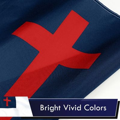 G128 - Christian Flag 3x5FT 3 Pack Printed Polyester Image 2