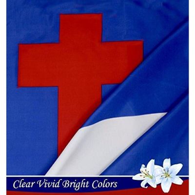 G128 - Christian Religious Cross Flag 75D Printed Polyester 3x5 Ft Image 1