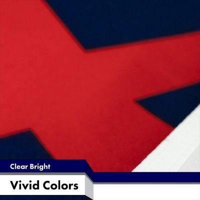 G128 Combo 2x3ft USA &amp; Christian Printed 150D Polyester Flag Image 2