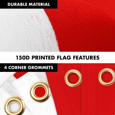 G128 Combo 6Ft Black Flagpole &amp; 3X5 Ft Canada 4Bg Printed 150D Polyester Flag Image 2