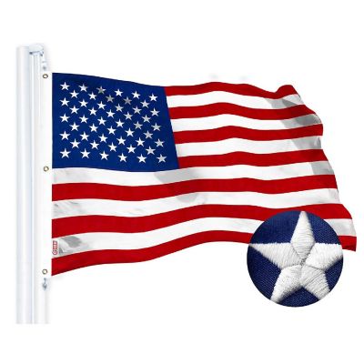 G128 Combo 6x10ft USA & Tennessee Embroidered 220GSM Spun Polyester Flag Image 3