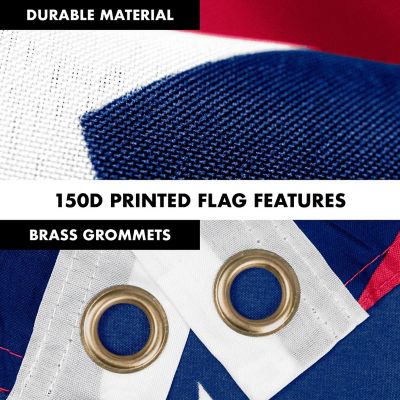 G128 - Combo Pack: 6 Feet Tangle Free Spinning Flagpole (Silver) Ohio OH State Flag 3x5 ft Printed 150D Brass Grommets (Flag Included) Aluminum Flag Pole Image 3