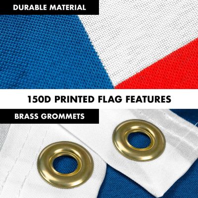 G128 - Combo Pack: 6 Feet Tangle Free Spinning Flagpole (Silver) Panama Panamanian Flag 3x5 ft Printed 150D Brass Grommets (Flag Included) Aluminum Flag Pole Image 3