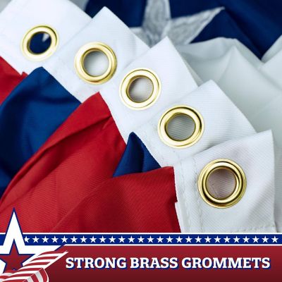 G128 - Fan Flag 5x10FT 3 Pack Embroidered Polyester Image 1