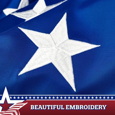 G128 - Fan Flag 5x10FT 3 Pack Embroidered Polyester Image 2