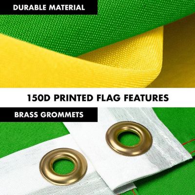 G128 - Flag Pole 6FT White Tangle Free and Mali Malian Flag 3x5FT Combo Printed 150D Polyester Image 3
