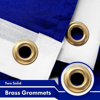 G128 - Greece Greek Flag 3x5FT 2 Pack 150D Printed Polyester Image 1