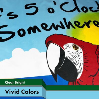 G128 - It's 5 O'Clock Somewhere Flag 3x5FT 2 Pack Printed 150D Polyester Image 2