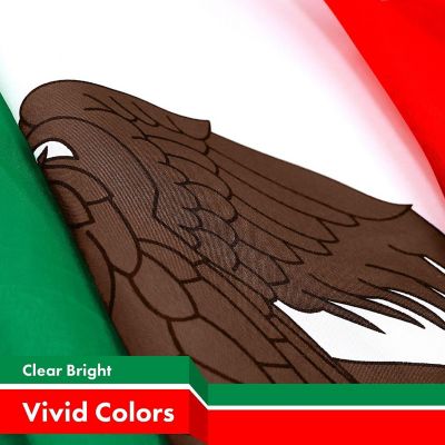 G128 - Mexico Mexican Flag 3x5FT 10 Pack 150D Printed Polyester Image 2