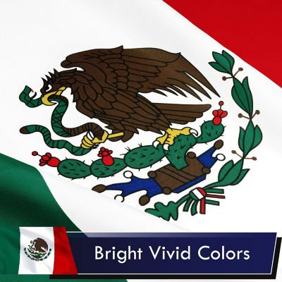 G128 - Mexico Mexican Flag 3x5FT 3 Pack Printed Polyester Image 2
