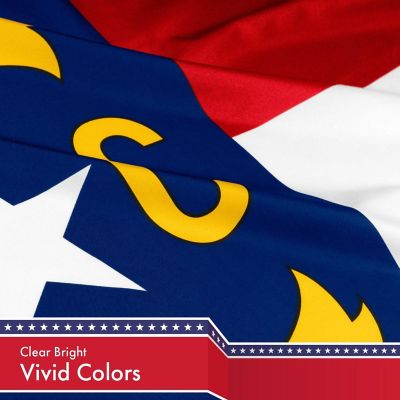 G128 - North Carolina NC State Flag 3x5FT 2 Pack 150D Printed Polyester Image 2