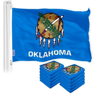 G128 - Oklahoma OK State Flag 3x5FT 10 Pack 150D Printed Polyester Image 1