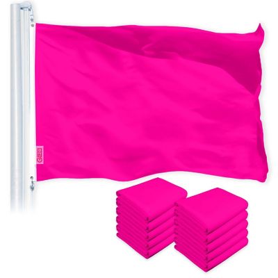 G128 - Solid Magenta Color Flag 3x5FT 10 Pack Printed 150D Polyester Image 1