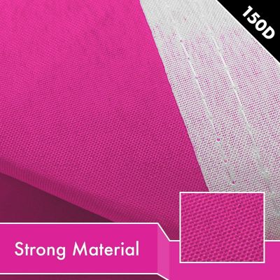 G128 - Solid Pink Color Flag 3x5FT 3 Pack Printed 150D Polyester Image 3