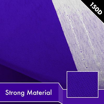 G128 - Solid Violet Color Flag 3x5FT 5 Pack Printed 150D Polyester Image 3