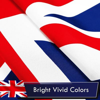 G128 - UK British Flag 3x5FT 3 Pack Printed Polyester Image 2