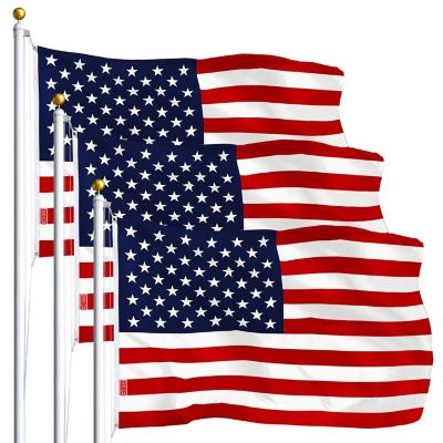 G128 - USA American Flag 3x5FT 3 Pack Printed Polyester Image 1