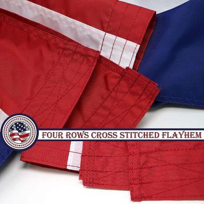 G128 - USA American Flag 5x8FT 2 Pack Embroidered Nylon Image 2