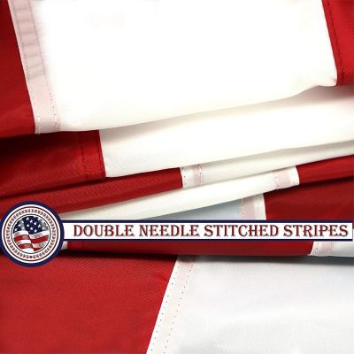 G128 - USA American Flag 5x8FT 2 Pack Embroidered Nylon Image 3
