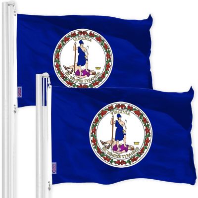 G128 - Virginia VA State Flag 3x5FT 2 Pack 150D Printed Polyester Image 1