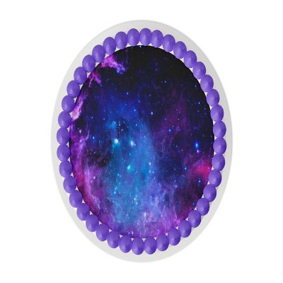 Galaxy 8" Round Edible Cake Topper Image 1