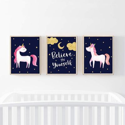 Galaxy Navy Blue Unicorn 3Pack 8.5x11in Image 2