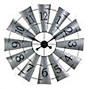 Galvanized Windmill Wall Clock 33X2X33" Image 1