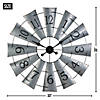 Galvanized Windmill Wall Clock 33X2X33" Image 1