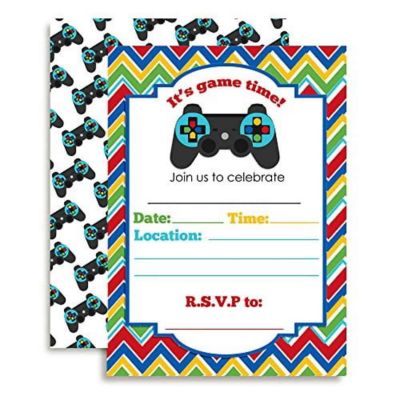 Game Time! Invitations 40pc. by AmandaCreation Image 1