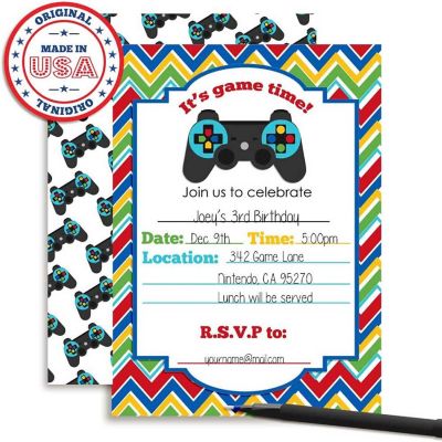 Game Time! Invitations 40pc. by AmandaCreation Image 2