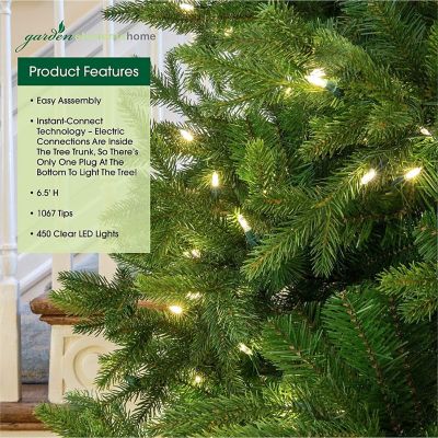 Garden Elements 6.5 Ft North Star Christmas Tree- 450 Clear LED Lights Image 3