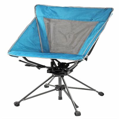 Garden Elements Tall Back Swivel Camping Chair, Mesh Seat, Teal (Pack of 1) Image 1