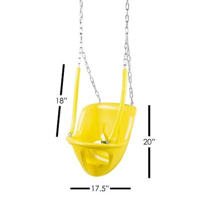 Garden Elements True Form Plastic Toddler Swing Attachment for Swingsets Yellow Image 2