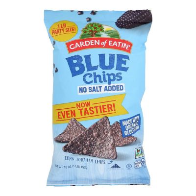 Garden Of Eatin' Blue Chips - Unsalted - Case of 12 - 16 oz Image 1