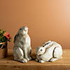 Garden Rabbit Figurine (Set Of 2) 5"H, 9.25"H Resin Image 3